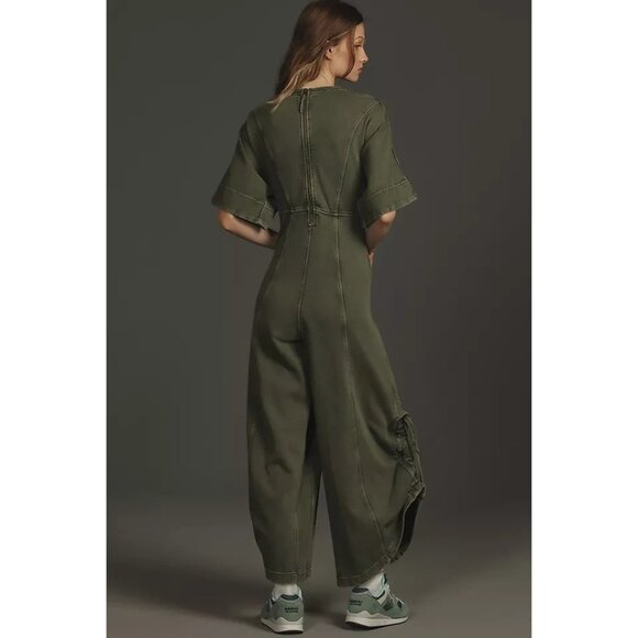NWT Size L - Daily Practice 100% Cotton Horizon Wide-Leg  Jumpsuit (NWT US$ 138) - Picture 3 of 16